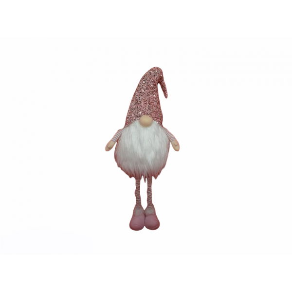 Gnomo Estendibile con Cappello con Paillet Rosa